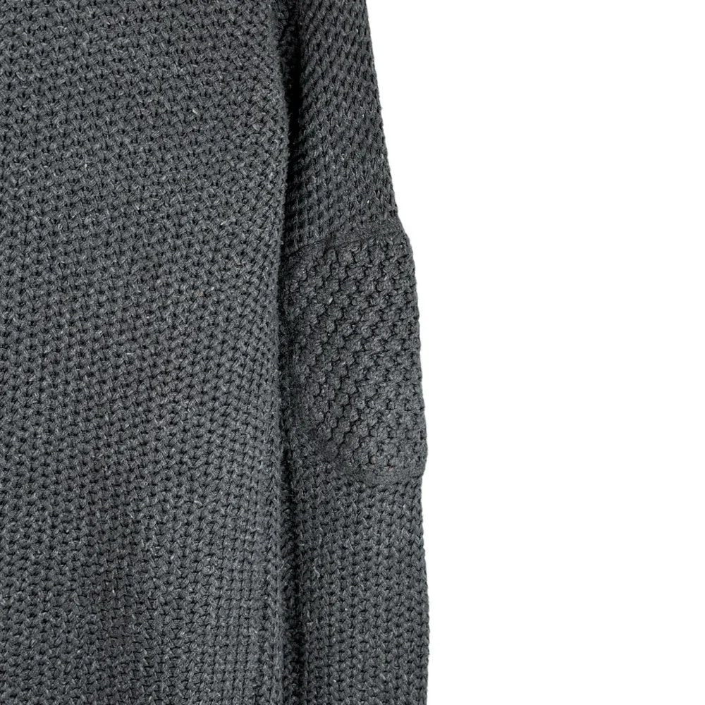 BDG URBAN OUTFITTERS Men's Grey Cable Knit Sweater with Knitted Elbow Pads S